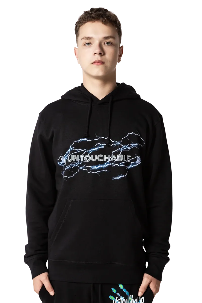 Hanorac cu gluga Fulger Albastru Neon Albastru