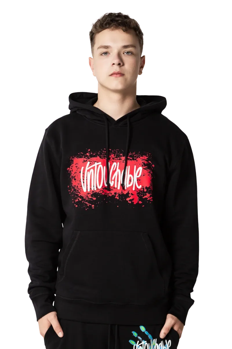 Hanorac cu gluga Splash Alb