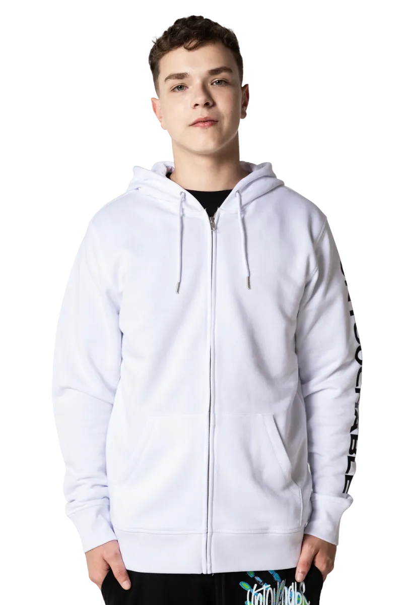 Hanorac cu fermoar Untouchable Alb